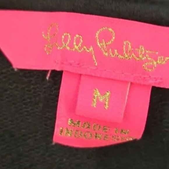 Lilly Pulitzer Belinda Pullover Onyx Black Size Medium - Picture 5 of 7